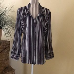LS Multi-stripe blouse